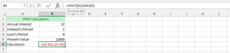 How To Use Ipmt Function In Excel Best Excel Tutorial