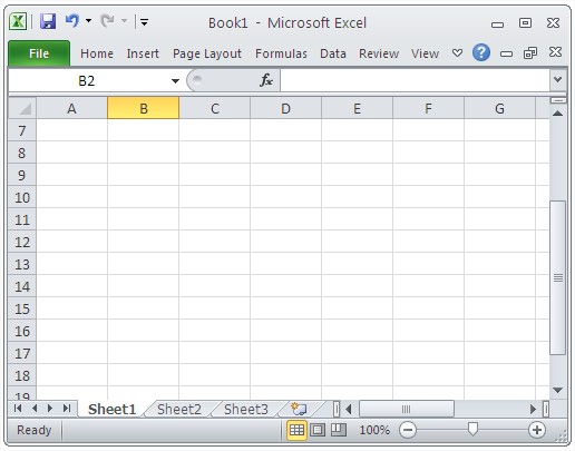 Excel ribbon minimized