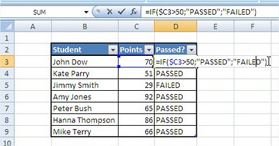 Excel IF function simple formula example