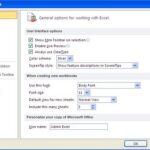 auto file recovery Excel Options