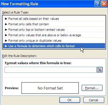 Format row new rule