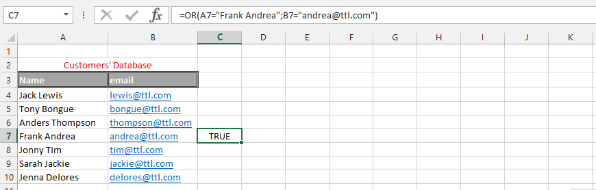 Excel or function Is this Question True