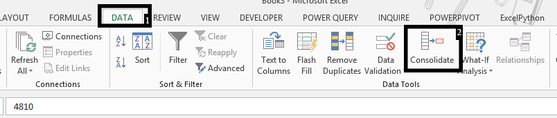 Multiple Sheets data consolidate