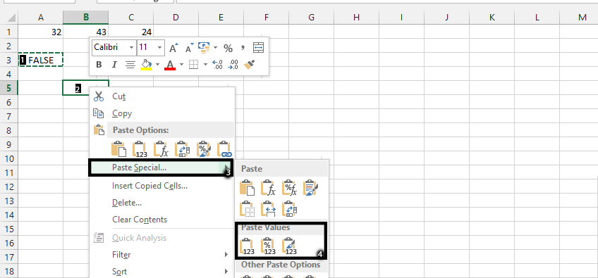 Exchange Formula paste values