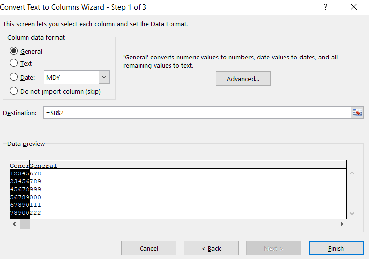 set data format