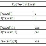 Excel cut text