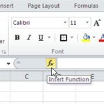 Excel functions insert function button
