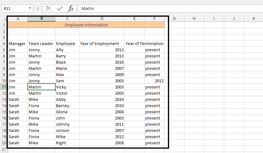 Excel sorting data sorted