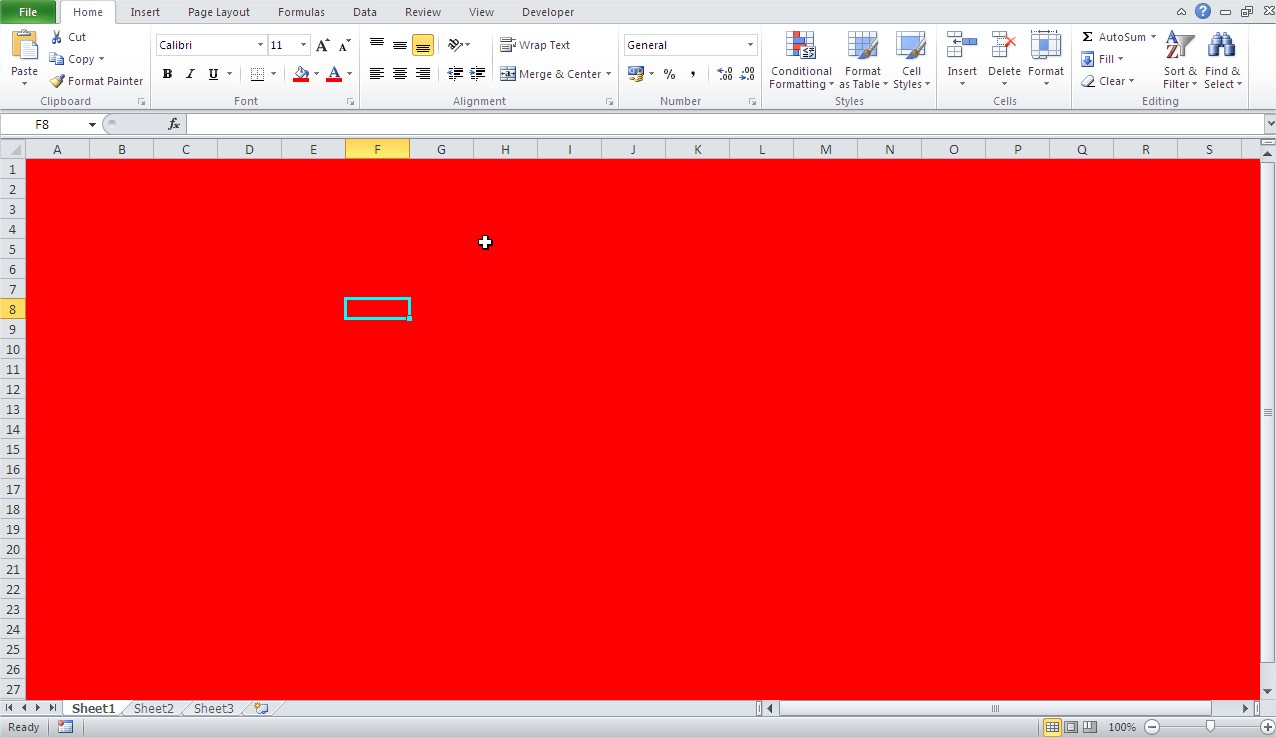 Excel red fill