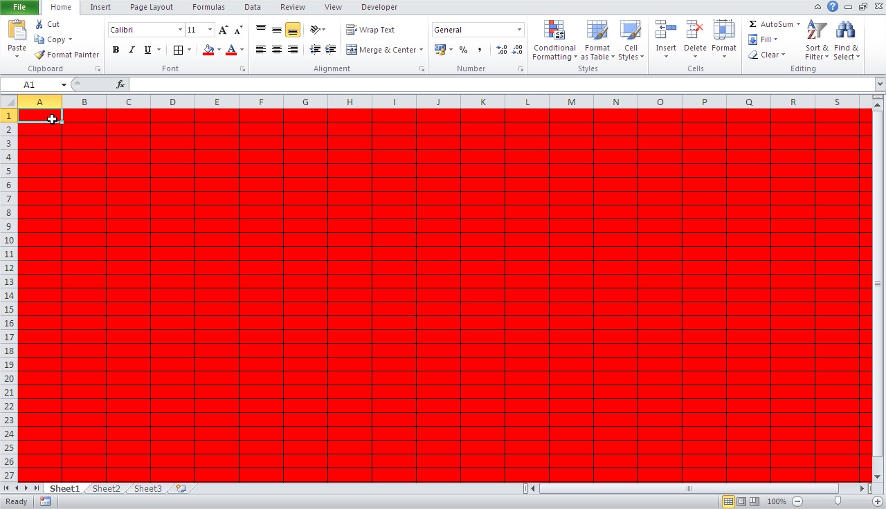 Excel red workbook all borders