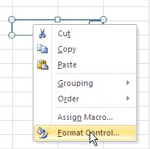 Excel Combo Box Format Control