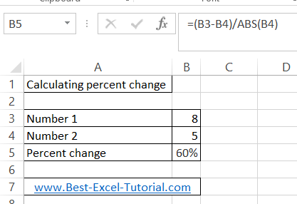 calculating percent change
