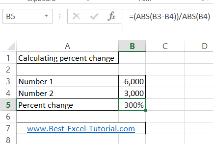calculating percent change complex way
