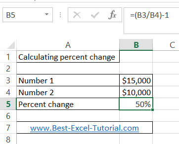 calculating percent change simple way
