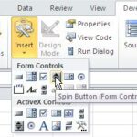 Excel Insert Spin Button