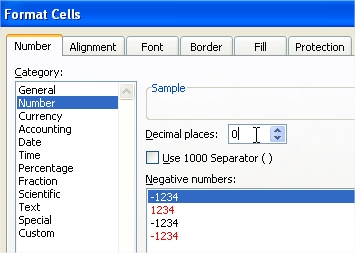 Format Cells Number Zero Decimal Places