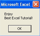 MsgBox Enjoy Best Excel Tutorial