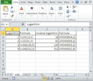 How to calculate logarithms and inverse logarithms in Excel - Best ...