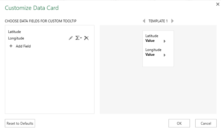 customize data card