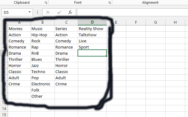 Linked Drop-Down data text