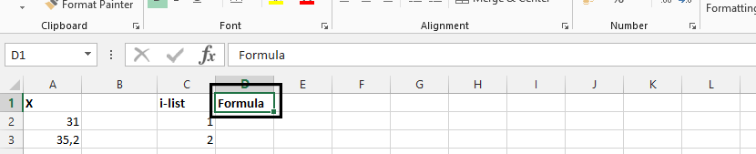 formula column