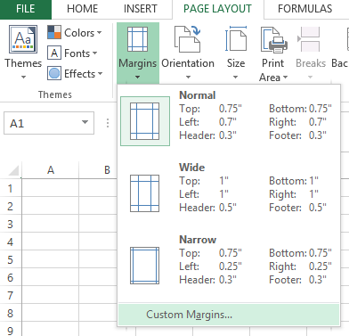 custom margins