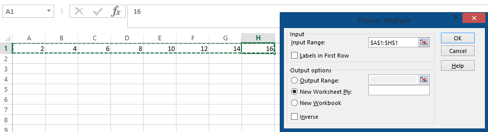 input range for fourier