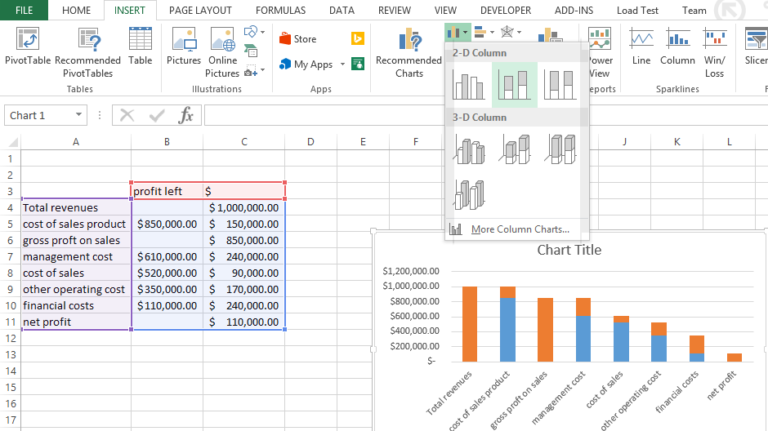 How to Make a Bridge Chart in Excel - Best Excel Tutorial