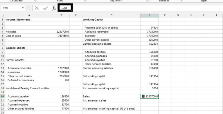 How to Calculate Incremental Working Capital - Best Excel Tutorial