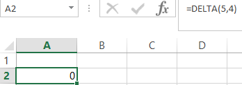 DELTA Excel function
