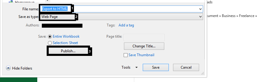 export to html