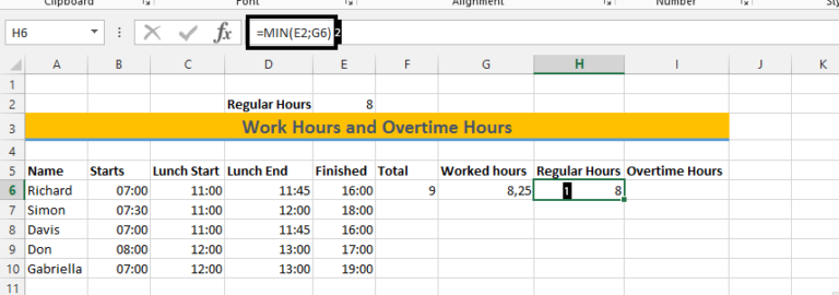 How To Calculate Overtime Hours In Excel - Best Excel Tutorial