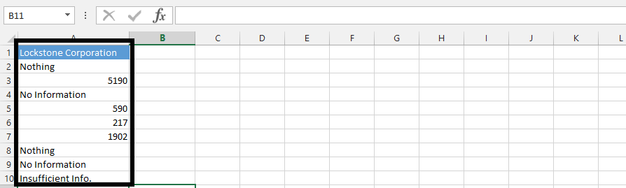 single formula data table