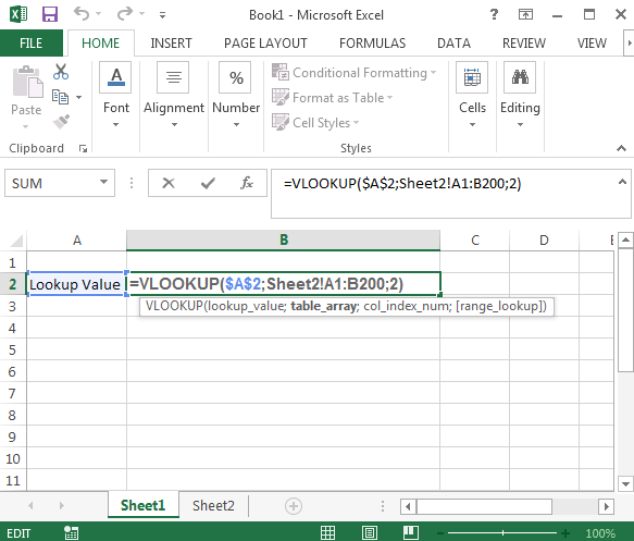 vlookup multiple sheets