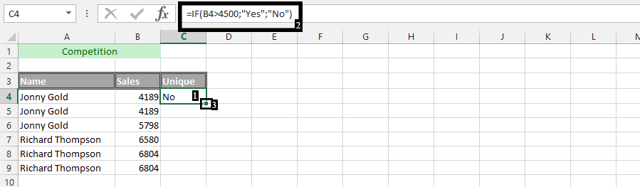 Pivot Table empty cell create formula