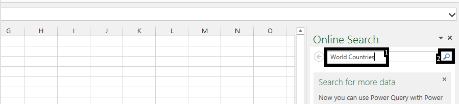 Power Query online search