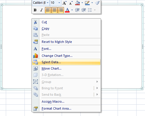 csv chart Select data