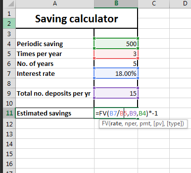 saving calculator