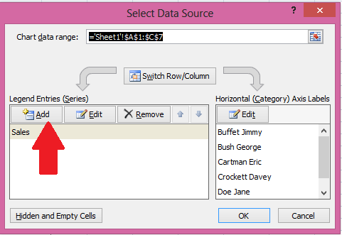 baseline graph Add series