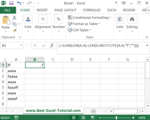 Counting Occurrences Of A Character In A Spreadsheet Best Excel Tutorial