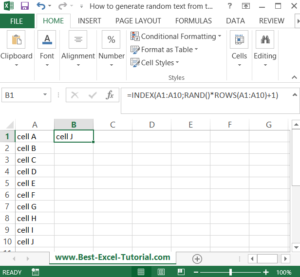 How to generate random text from the list? - Best Excel Tutorial