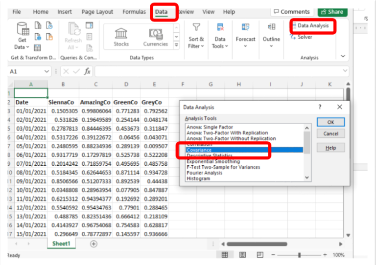 How To Insert Variance-Covariance Matrix - Best Excel Tutorial