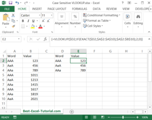 Case-Sensitive VLOOKUP - Best Excel Tutorial