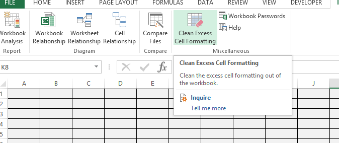 Clean Excess Cell Formatting