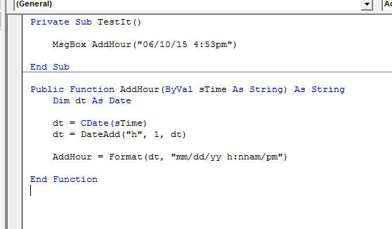 vba time test