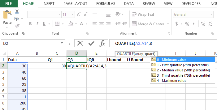 third quartile