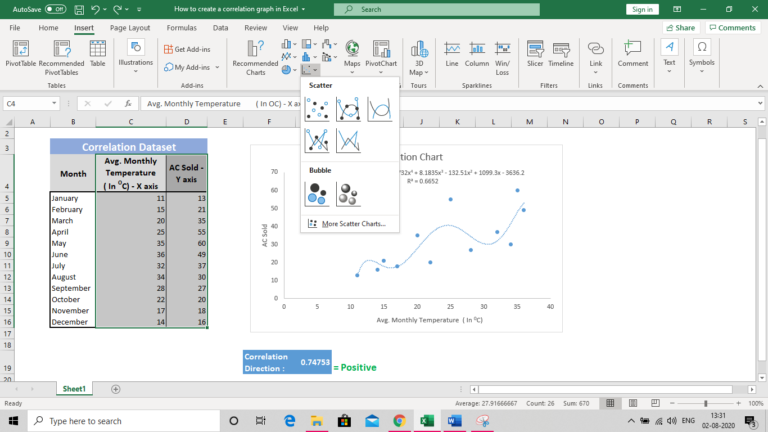 how-to-make-correlation-graph-in-excel-best-excel-tutorial