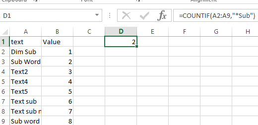 wildcard countif formula