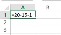 Excel how to substract in the cell