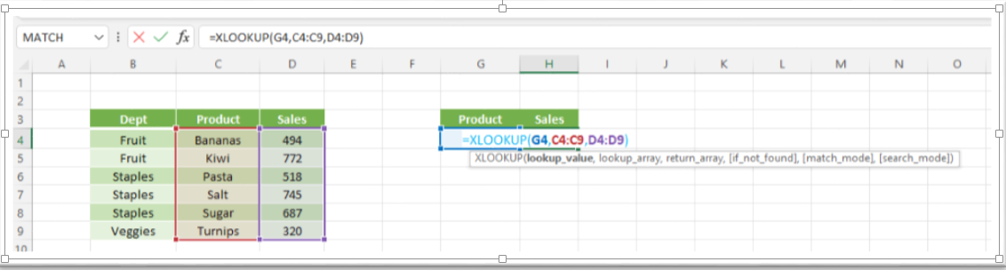 xlookup function syntax